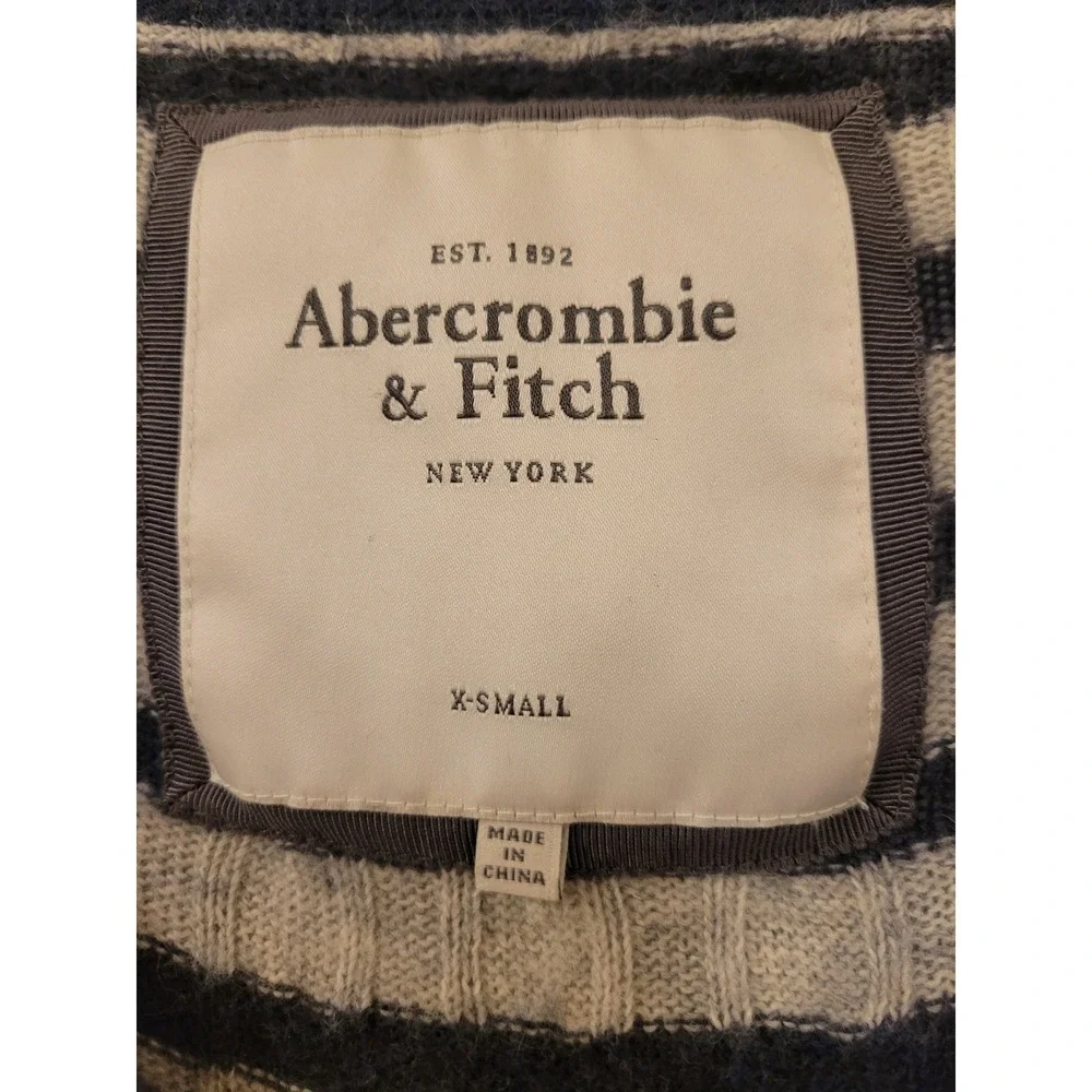 Y2K Abercrombie & Fitch Navy White Striped Knit Sweater Bella Swan Twilight XS